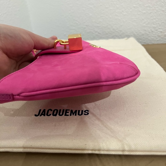 JACQUEMUS Pink Le Raphia 'Le Bisou Cadenas' Bag NWT in dust bag - Picture 12 of 12